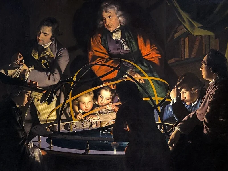 1734-Joseph Wright of Derby - La lezione del filosofo